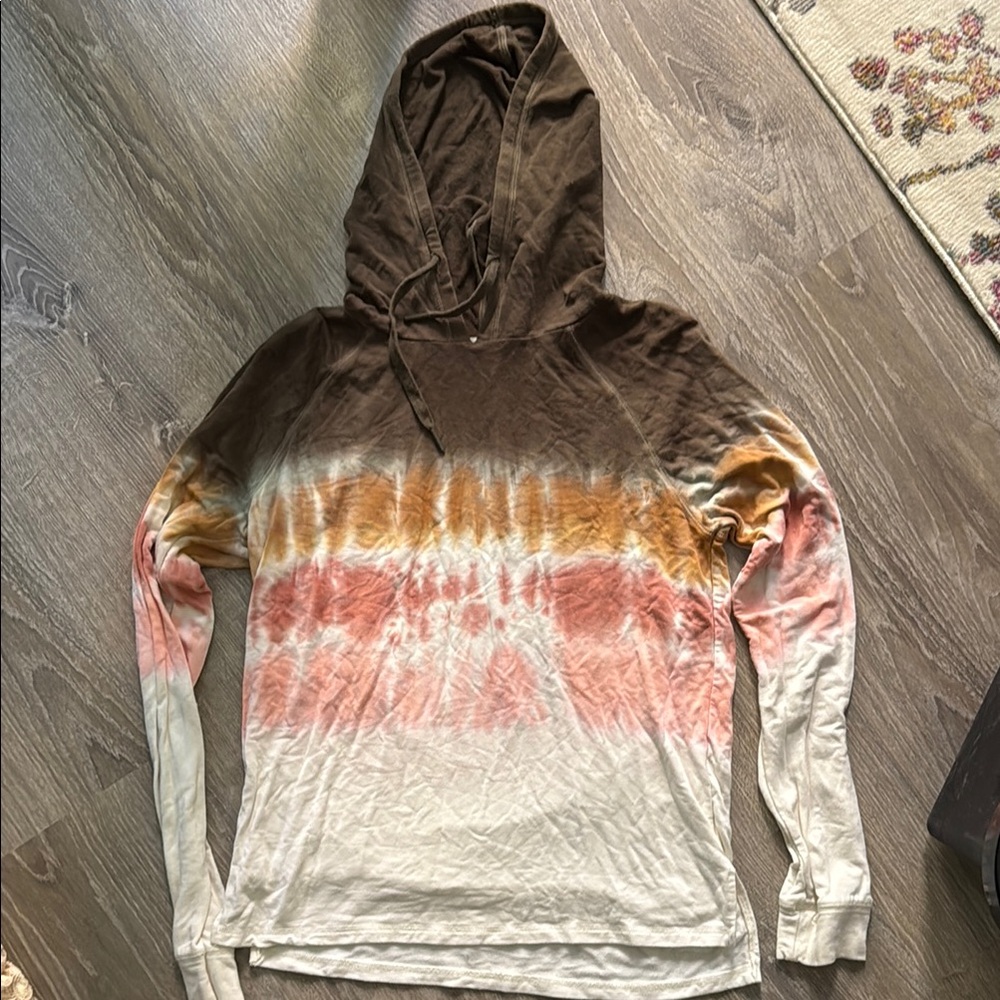 Army Green and Tie-Dye Hoodie